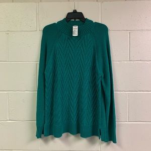NWT Chaps Teal/Green Sweater